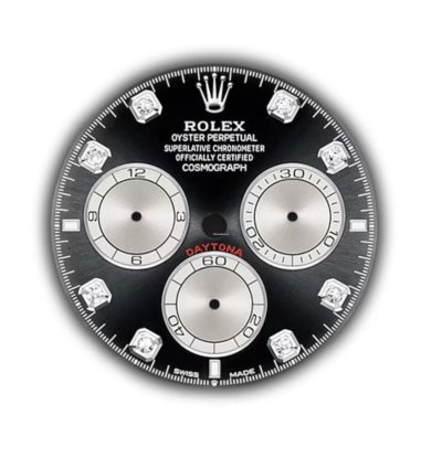 Rolex Daytona 40mm 18k White Gold Black And Steel Diamond Dial Oyster Bracelet Caliber 4131