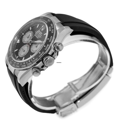 Rolex Daytona 40mm 18k White Gold Black Dial Black Bezel 126519ln