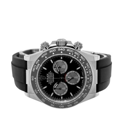 Rolex Daytona 40mm 18k White Gold Black Dial Black Bezel 126519ln