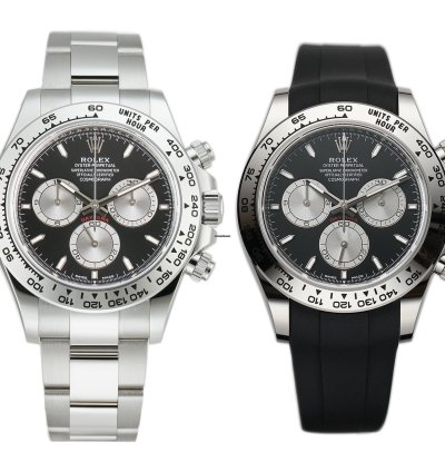 Rolex Daytona 40mm 18k White Gold Black Dial Caliber 4131 With Rubberb