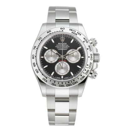 Rolex Daytona 40mm 18k White Gold Black Dial Caliber 4131 With Rubberb