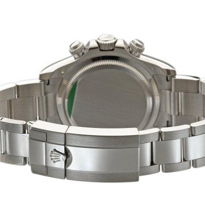 Rolex Daytona 40mm 18k White Gold Black Dial Caliber 4131 With Rubberb