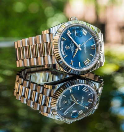 Rolex Day-date 40 june 2023 White Gold - Blue Dial