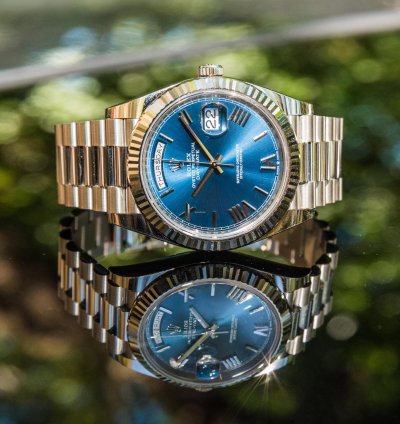 Rolex Day-date 40 june 2023 White Gold - Blue Dial