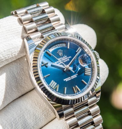Rolex Day-date 40 june 2023 White Gold - Blue Dial
