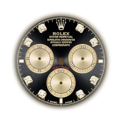 Rolex Daytona 40mm 18k Yellow Gold Black Gold Diamond Dial Oysterflex