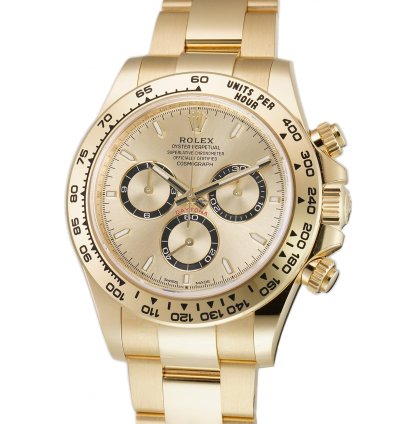 Rolex Daytona 40mm 18k Yellow Gold Golden Champagne Dial Cal 4131