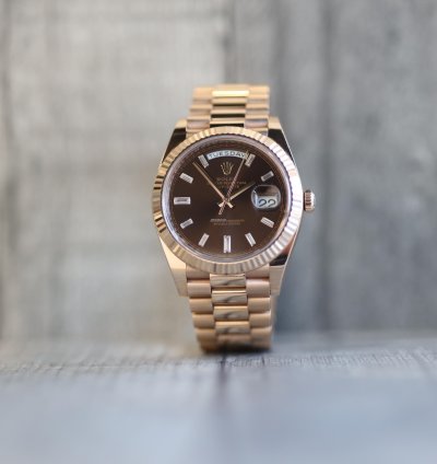Rolex Day-date 40 2021 Day-date 40 Chocolate Baguette Dial 228235