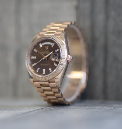 Rolex Day-date 40 2021 Day-date 40 Chocolate Baguette Dial 228235
