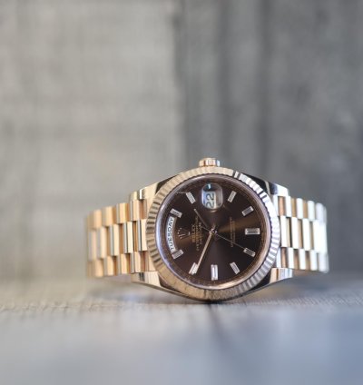 Rolex Day-date 40 2021 Day-date 40 Chocolate Baguette Dial 228235
