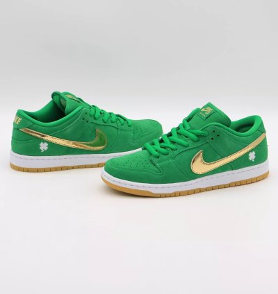 Nike Sb Dunk Low Pro St Patricks Day Shamrock Lucky Green Bq6817-303