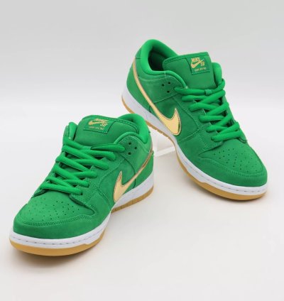 Nike Sb Dunk Low Pro St Patricks Day Shamrock Lucky Green Bq6817-303