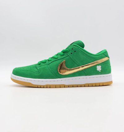Nike Sb Dunk Low Pro St Patricks Day Shamrock Lucky Green Bq6817-303