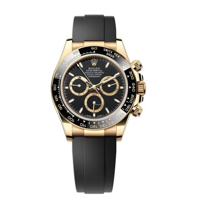 Rolex Daytona 40mm 18k Yg Ceramic Bezel Black Dial Oysterflex New Caliber