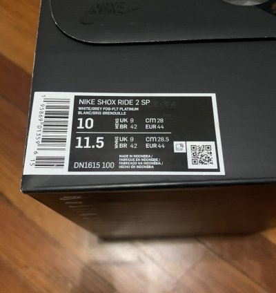 Supreme Nike Shox Ride 2 White Size 10