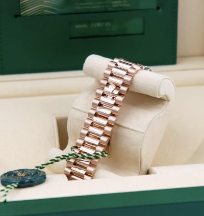 Rolex Day-date 40 2023 40mm Day-date 18k Everose Chocolate Baguette Diamond Dial Unworn In Stock