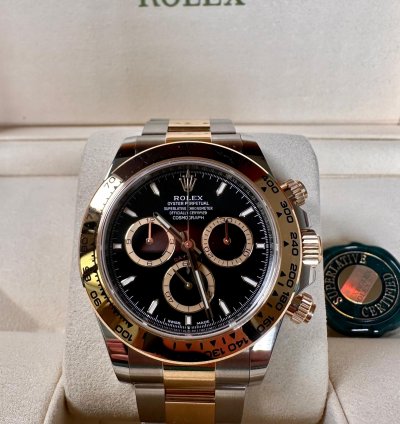 Rolex Daytona 40mm Black Dial Ungetragen Neu 12 24 Original Pap Box