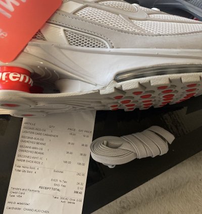 Supreme Nike Shox White