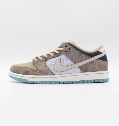 Fz3129-200 Nike Sb Dunk Low Pro Big Money Savings Brown White Grey Aqua