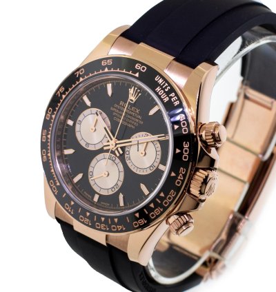 Rolex Daytona 40mm Everose Gold Black Dial Black Bezel 126515