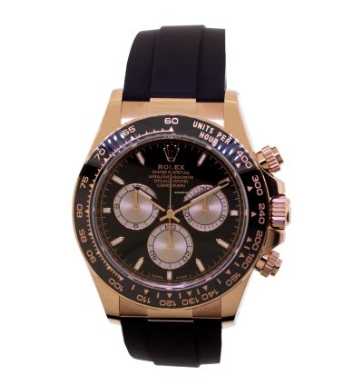Rolex Daytona 40mm Everose Gold Black Dial Black Bezel 126515
