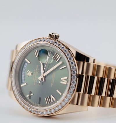 Rolex Day-date 40 2023 Day Date 40 Rbr Rose Gold Olive Anniversary Dial 228345rbr