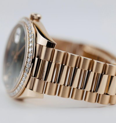 Rolex Day-date 40 2023 Day Date 40 Rbr Rose Gold Olive Anniversary Dial 228345rbr