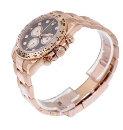 Rolex Daytona 40mm Everose Gold Black Dial Gold Bezel 126505