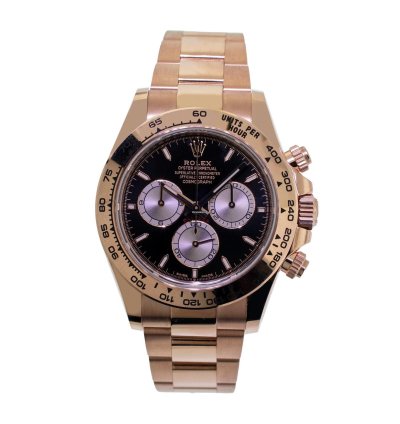Rolex Daytona 40mm Everose Gold Black Index Dial Gold Bezel 126505