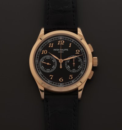 Patek Philippe Chronograph In Rose Gold With Black Dial And Breguet Numerals