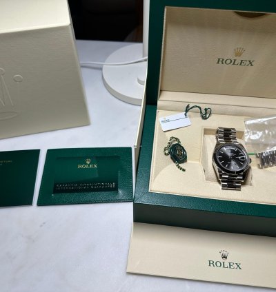 Rolex Day-date 40 2023 Day Date White Gold With Slate Silver Dial