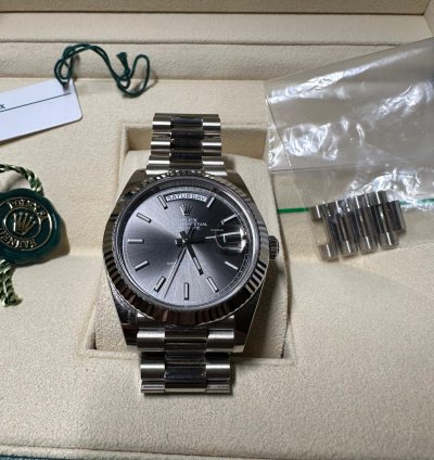 Rolex Day-date 40 2023 Day Date White Gold With Slate Silver Dial