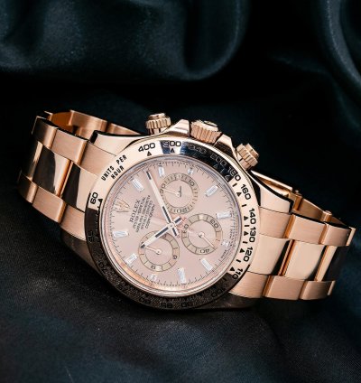 Rolex Daytona 40mm Rose Baguette Diamond Dial