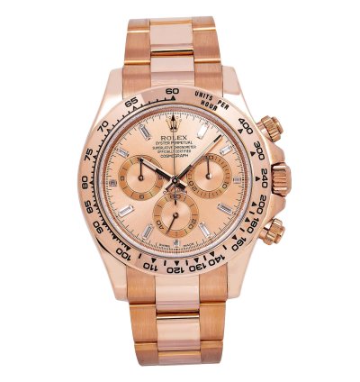 Rolex Daytona 40mm Rose Baguette Diamond Dial