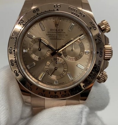 Rolex Daytona 40mm Rose Gold - Pink Diamond Dial - Oyster Bracelet 116505