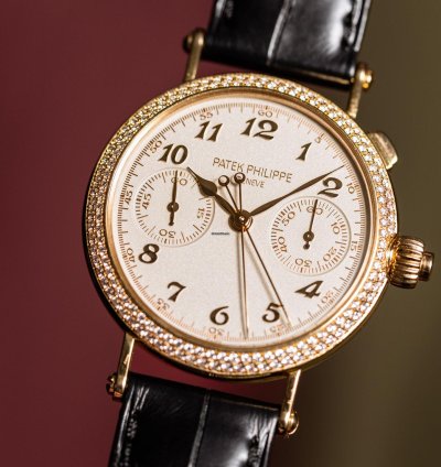 Patek Philippe Chronograph Ladies Split Second Chronograph Ref 7059- 18k Rose Ivory Dial Box Papers Bj-2012 Germany