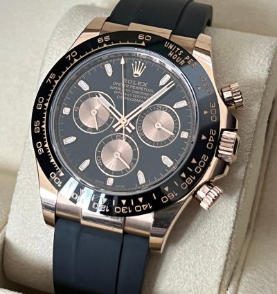 Rolex Daytona 40mm Rose Gold Black Dial 116515ln