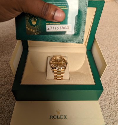 Rolex Day-date 40 2023 Full Set Box Papers And Both Tags