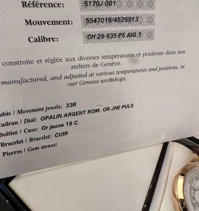 Patek Philippe Chronograph New Full Set