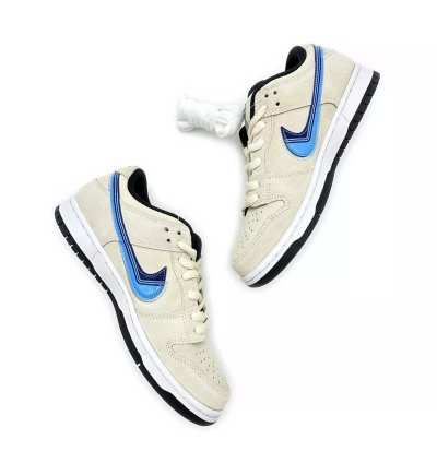Ct6688-200 Nike Sb Dunk Low Light Cream Truck It White Blue Black