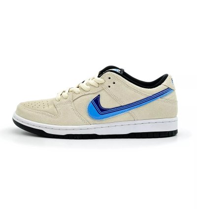 Ct6688-200 Nike Sb Dunk Low Light Cream Truck It White Blue Black