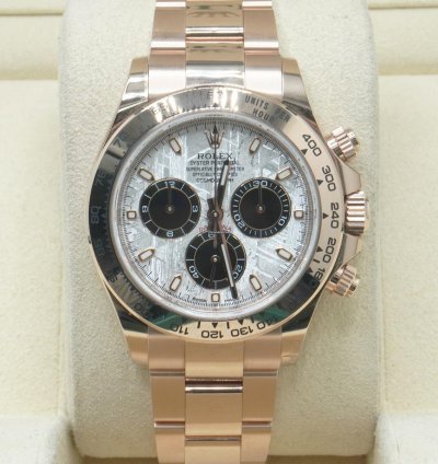 Rolex Daytona 40mm Rose Gold Meteorite Dial 116505 Full Set