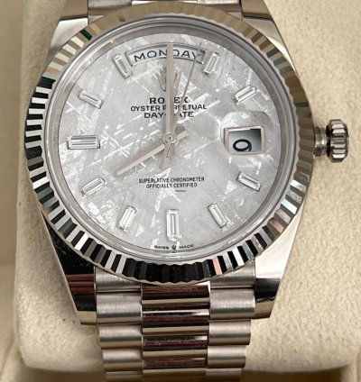 Rolex Day-date 40 2023 Rolex Day-date Meteorite President 18k White Gold 40mm 228239