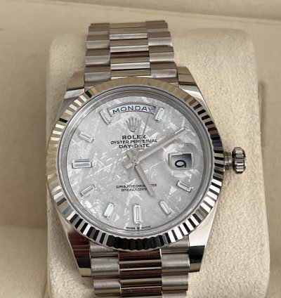 Rolex Day-date 40 2023 Rolex Day-date Meteorite President 18k White Gold 40mm 228239