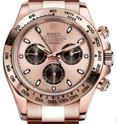 Rolex Daytona 40mm Rose Gold Pink Dial 116505