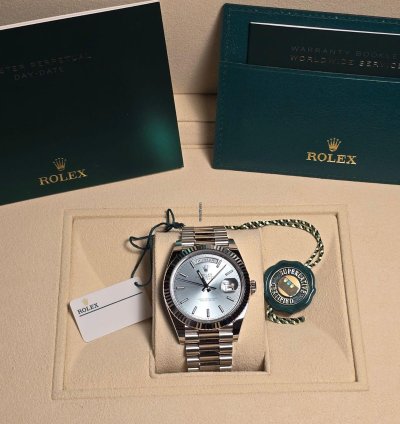 Rolex Day-date 40 2023 Unworn Platinum Ice Blue Day-date 40
