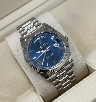 Rolex Day-date 40 2023 White Gold Day-date 40 Blue Dial Box And Papers 228239