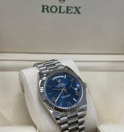 Rolex Day-date 40 2023 White Gold Day-date 40 Blue Dial Box And Papers 228239