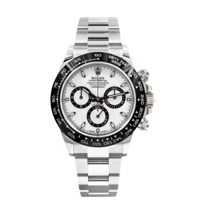 Rolex Daytona 40mm Stainless Steel White Panda Index Dial Ceramic Bezel 116500ln