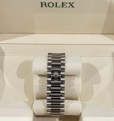 Rolex Day-date 40 2023 White Gold Day-date 40 Meteorite Baguette Dial Unworn Box And Papers 228239